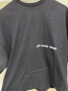 Black Oversized Fit T-Shirt with Emotional Message